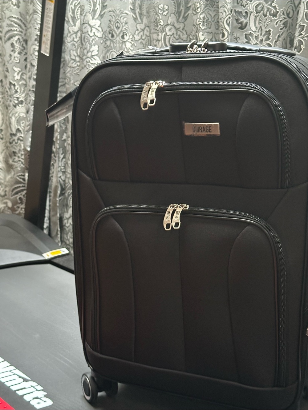 Mirage Black Spinner Carry-On Luggage